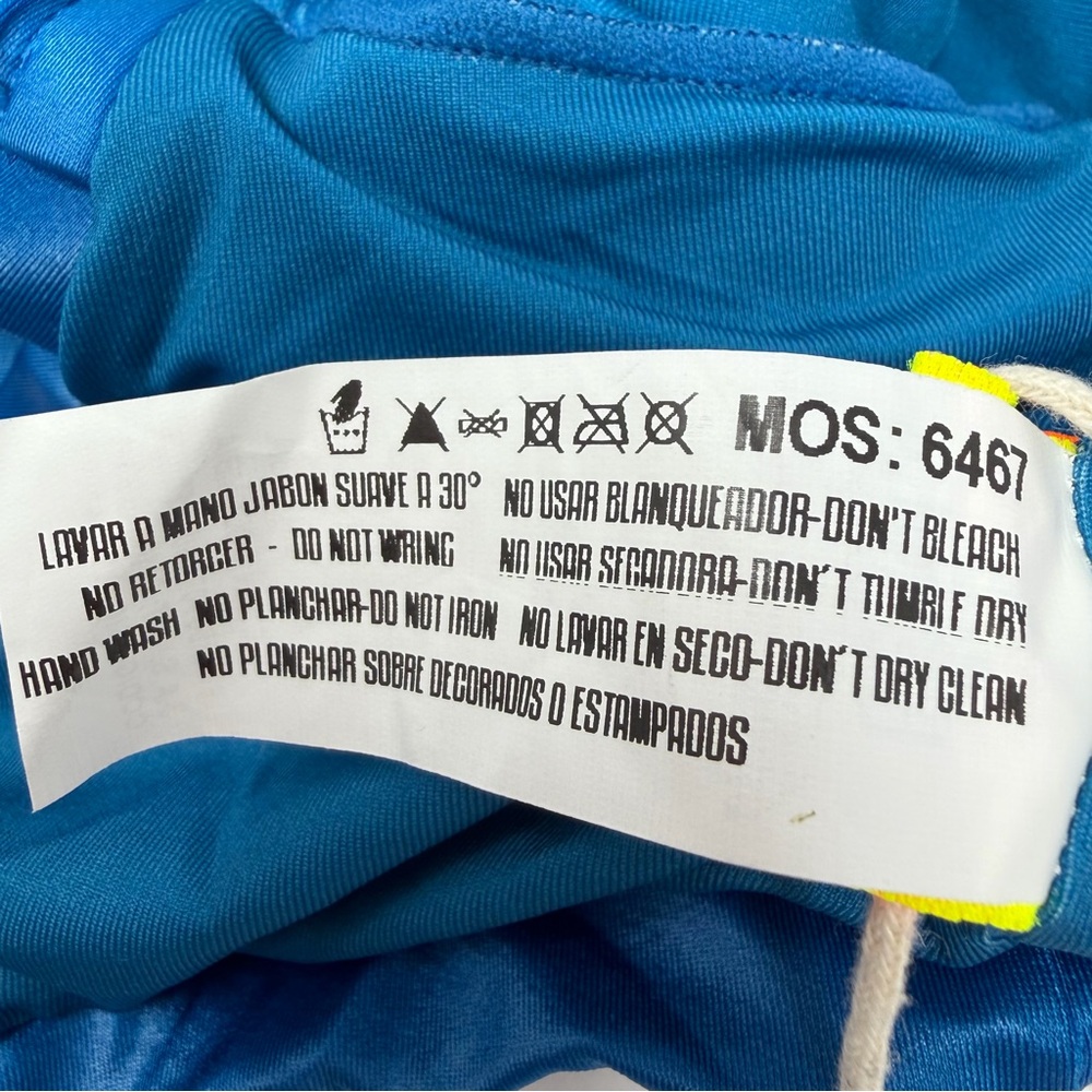 Agua Bendita Calista Nettuno Bikini Top in Blue Size 2XL - Picture 9 of 16